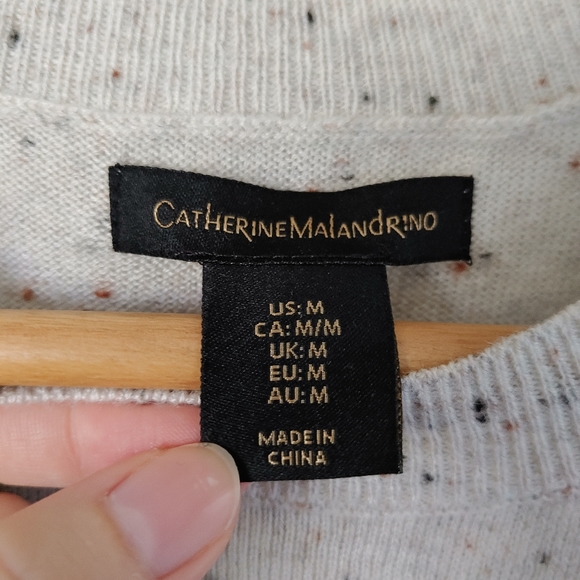 Catherine Malandrino Merino Wool Sweater Size Medium Fine Knit - Picture 11 of 11